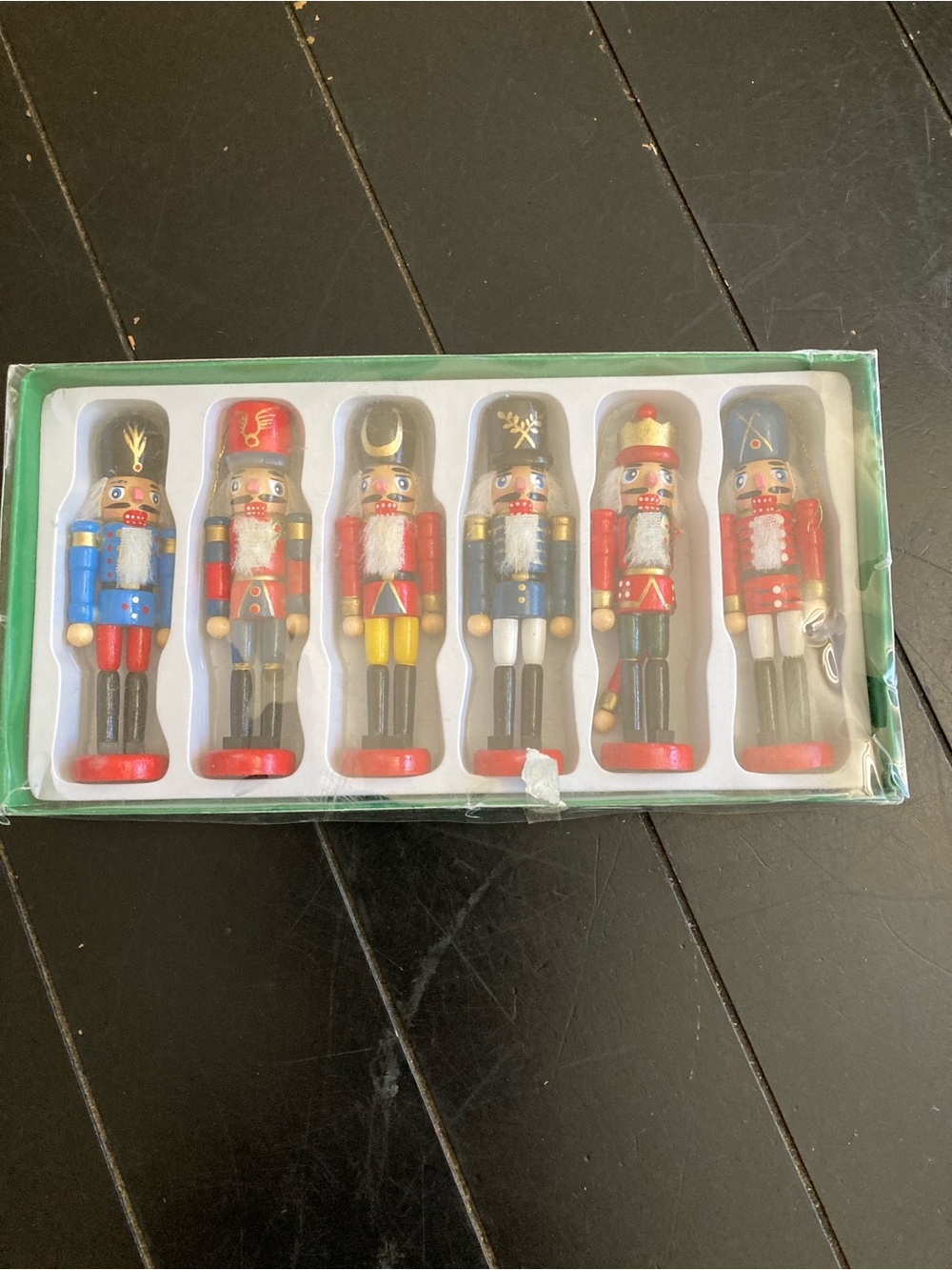 Wooden Nutcracker Soldier Toy Set - Holiday Decorative Play Figures, Red & Blue